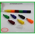 Promotional 12 colors set packging stackable crayons